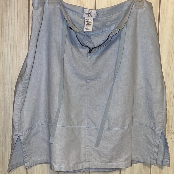 Calvin Klein jeans baby blue cotton vintage skirt 8 m l vtg women’s mini - Picture 8 of 8